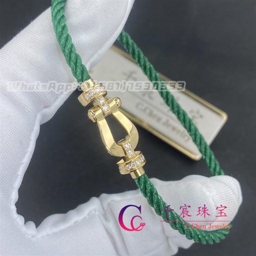 Fred Force 10 Bracelet 18k Yellow Gold And Diamonds Medium Model Emerald Cable 0b0070 6b1087 (2)