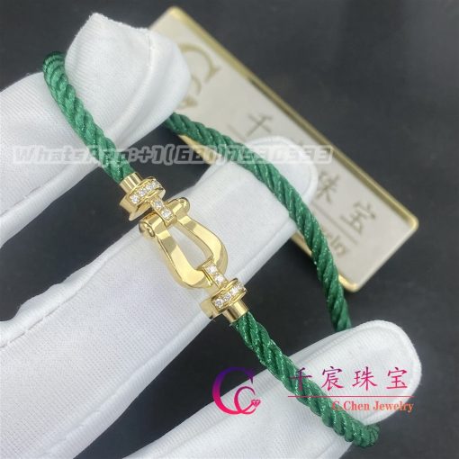 Fred Force 10 Bracelet 18k Yellow Gold And Diamonds Medium Model Emerald Cable 0b0070 6b1087 (3)