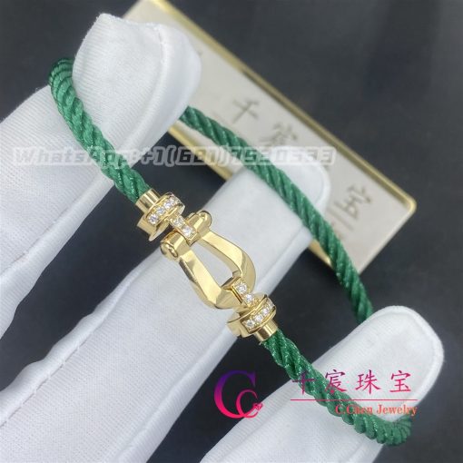 Fred Force 10 Bracelet 18k Yellow Gold And Diamonds Medium Model Emerald Cable 0b0070 6b1087 (4)