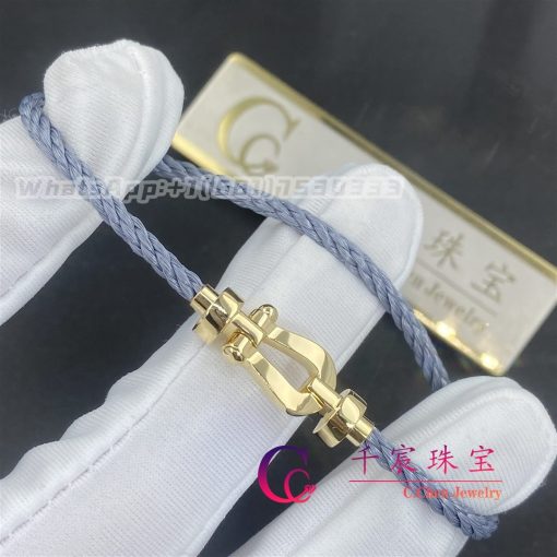 Fred Force 10 Bracelet 18k Yellow Gold Medium Model Storm Grey Cable 0b0069 6b1075 (1)