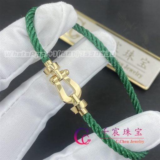 Fred Force 10 Bracelet 18k Yellow Gold Medium Model Emerald Cable 0b0069 6b1087 (5)