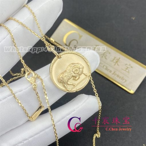 Van Cleef Arpels Zodiaque Medal Arietis Aries 18k Yellow Gold Vcarp7sq00 (4)