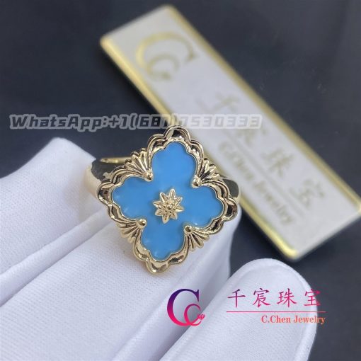 Buccellati Opera Color Ring In 18k Yellow Gold With Turquoise (1)