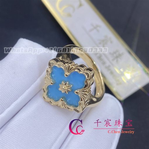 Buccellati Opera Color Ring In 18k Yellow Gold With Turquoise (5)