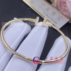 Tiffany T Pave Diamond Wire Bangle In Yellow Gold 73588235 (9)