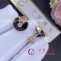 Cartier Amulette De Cartier Earrings, Xs Model Onyx Rose Gold B8301239 (2)