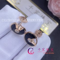 Cartier Amulette De Cartier Earrings, Xs Model Onyx Rose Gold B8301239 (8)