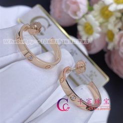 Cartier Love Earrings In 18k Rose Gold And Diamond B8301433 (5)