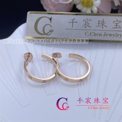 Cartier Love Earrings In 18k Rose Gold And Diamond B8301433 (6)