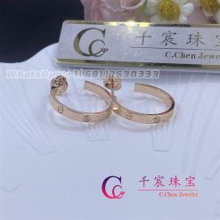 Cartier Love Earrings In 18k Rose Gold And Diamond B8301433 (8)