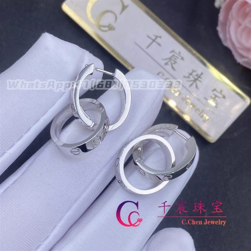 Cartier Love Earrings 18k White Gold B8301500 (6)