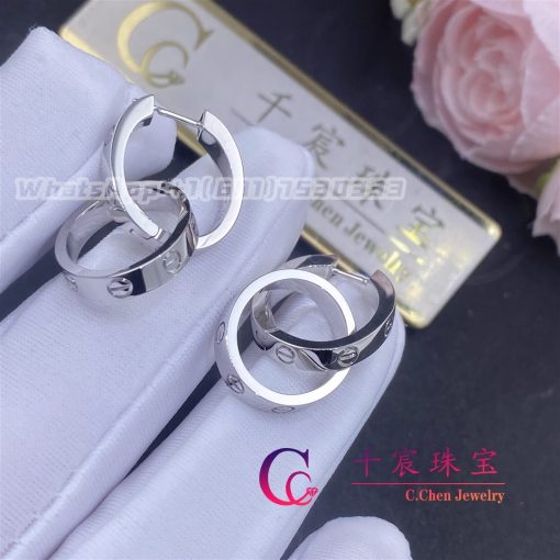 Cartier Love Earrings 18k White Gold B8301500 (7)