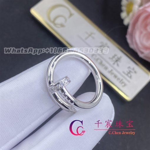 Cartier Juste Un Clou Ring White Gold Diamonds B4092700 (5)