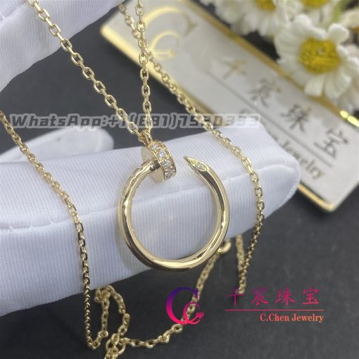 Cartier Juste Un Clou Necklace In 18k Yellow Gold And Diamonds B7224890 (2)