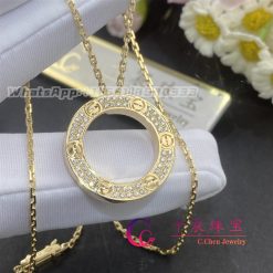 Cartier Love Necklace, Diamond-paved Yellow Gold B7058400