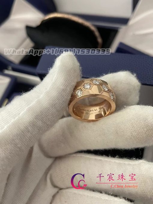 Chaumet Paris Bee My Love Ring Rose Gold Diamonds 085409 (5)