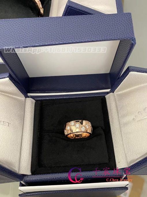 Chaumet Paris Bee My Love Ring Rose Gold Diamonds 085409 (6)