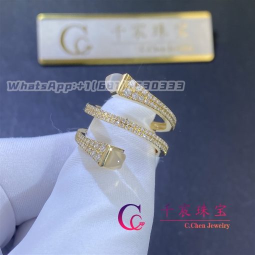 Marli Cleo Diamond Twist Ring In Yellow Gold White Moon Stone Cleo R15 (5)