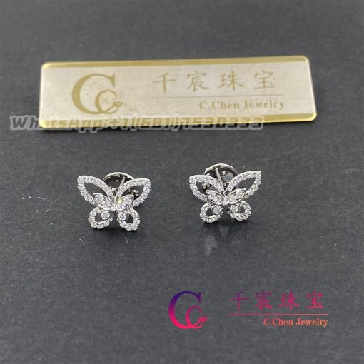 Graff Butterfly Silhouette Diamond Mini Stud Earrings Rge1574 (2)