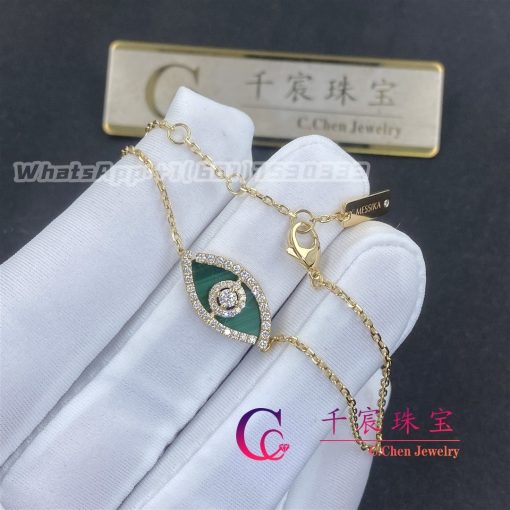 Messika Lucky Eye Malachite Yellow Gold For Her Diamond Bracelet 12888 Yg (2)