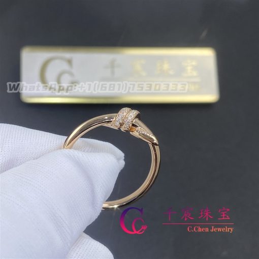 Tiffany Knot Ring In Rose Gold With Diamonds 69526411 (4)