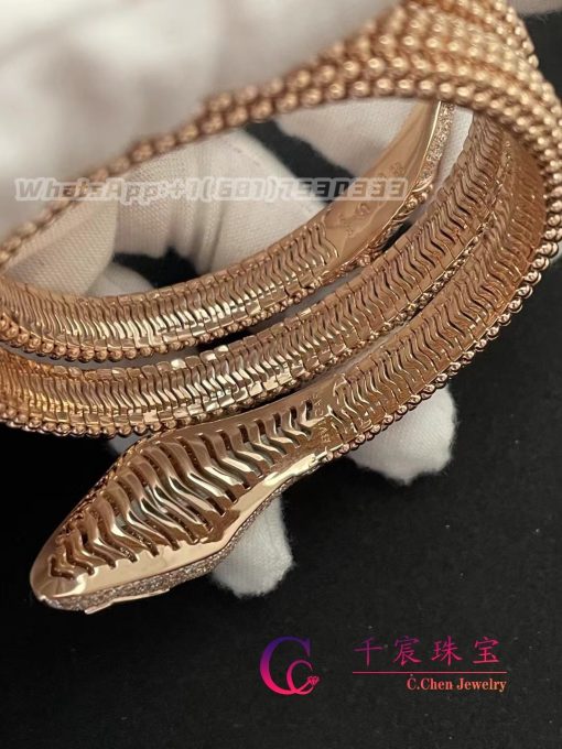 Bulgari Serpenti Two Coil 18 Kt Rose Gold Bracelet 358431 (2)