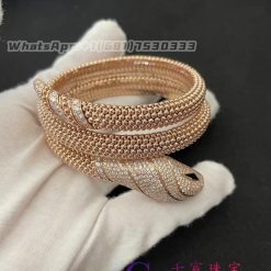 Bvlgari Serpenti two-coil 18 kt rose gold bracelet 358431