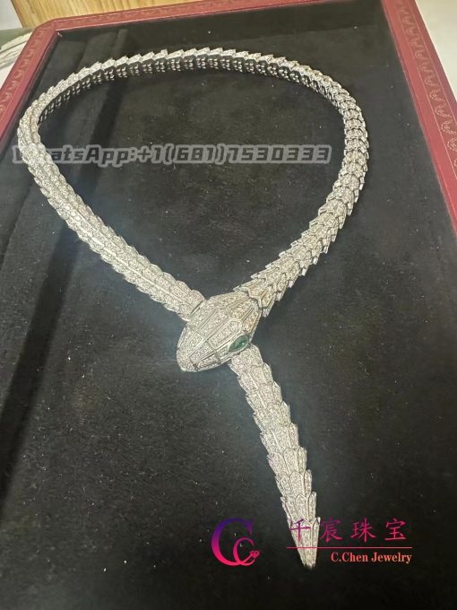 Bulgari Serpenti Diamond Necklace Pave Diamond 261226 (2)