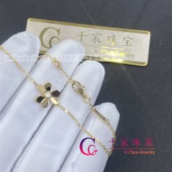 Van Cleef Arpels Frivole Bracelet Mini Model 18k Yellow Gold Diamond Vcarpjmm00 (5)