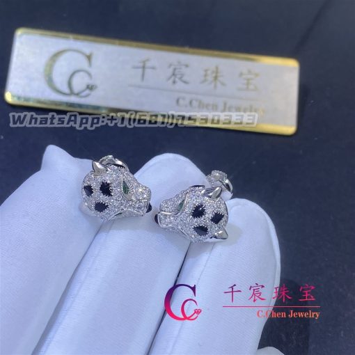 Cartier Panthere De Cartier Earrings 18k White Gold N8515269 (4)