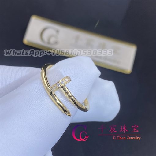 Cartier Juste Un Clou Ring Small Model 18k Yellow Gold Diamonds B4244900 (3)