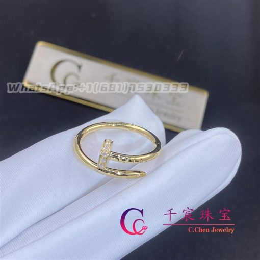 Cartier Juste Un Clou Ring Small Model 18k Yellow Gold Diamonds B4244900 (4)