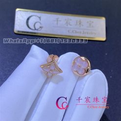 Louis vuitton color blossom bb sun and star ear stud pink gold and pink mother of pearl q16637 q16638 (5)